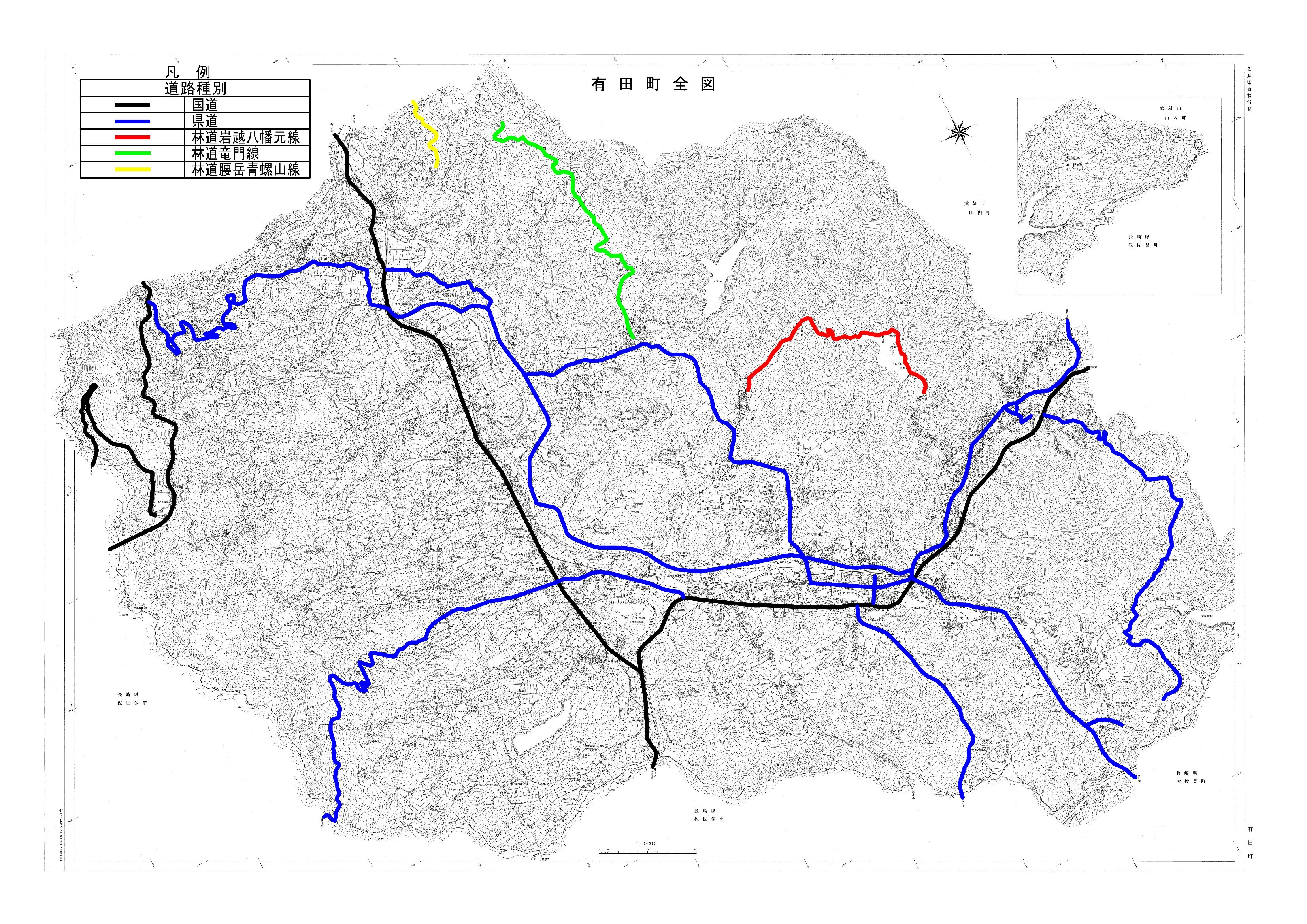 国道、県道、町道が利用できない場合に利用できる林道
