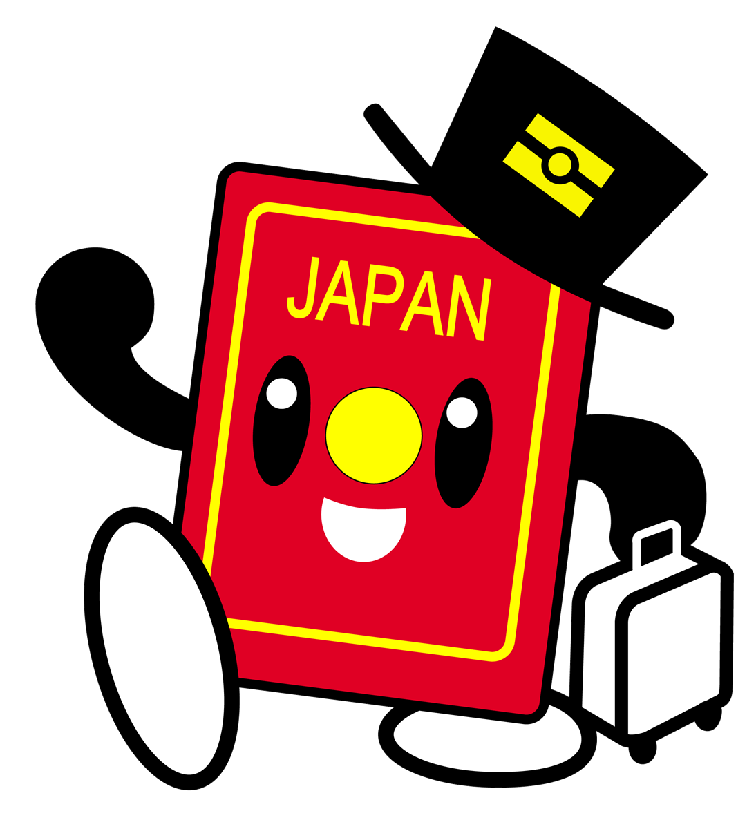 旅券のマスコットキャラクターパスポくんの画像