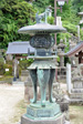 陶山神社の青銅製燈籠左